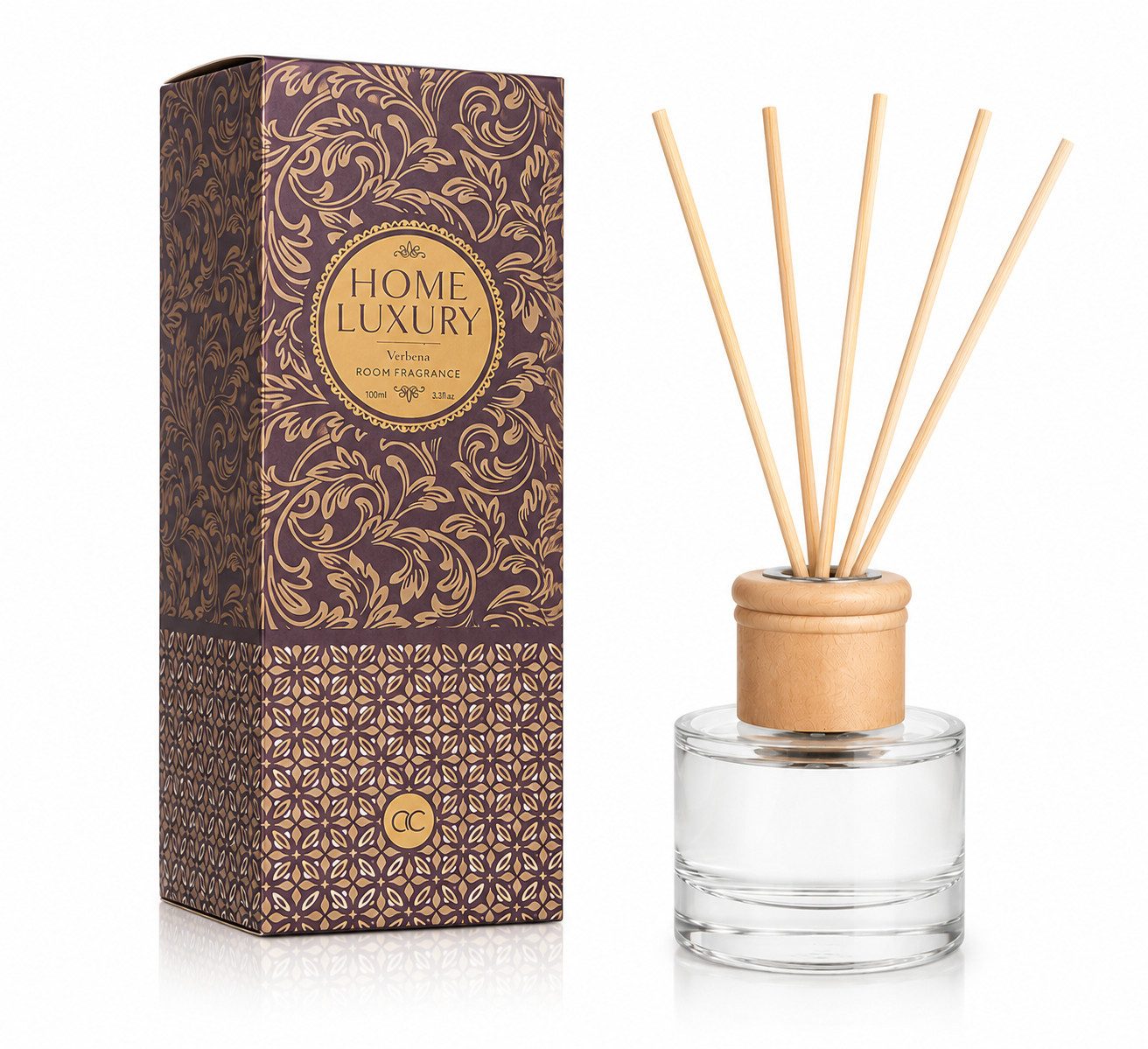 ACCENTRA Raumduft Home Luxury Verbene (1-St), Raumduft Glas 100 ml + Holzstäbchen