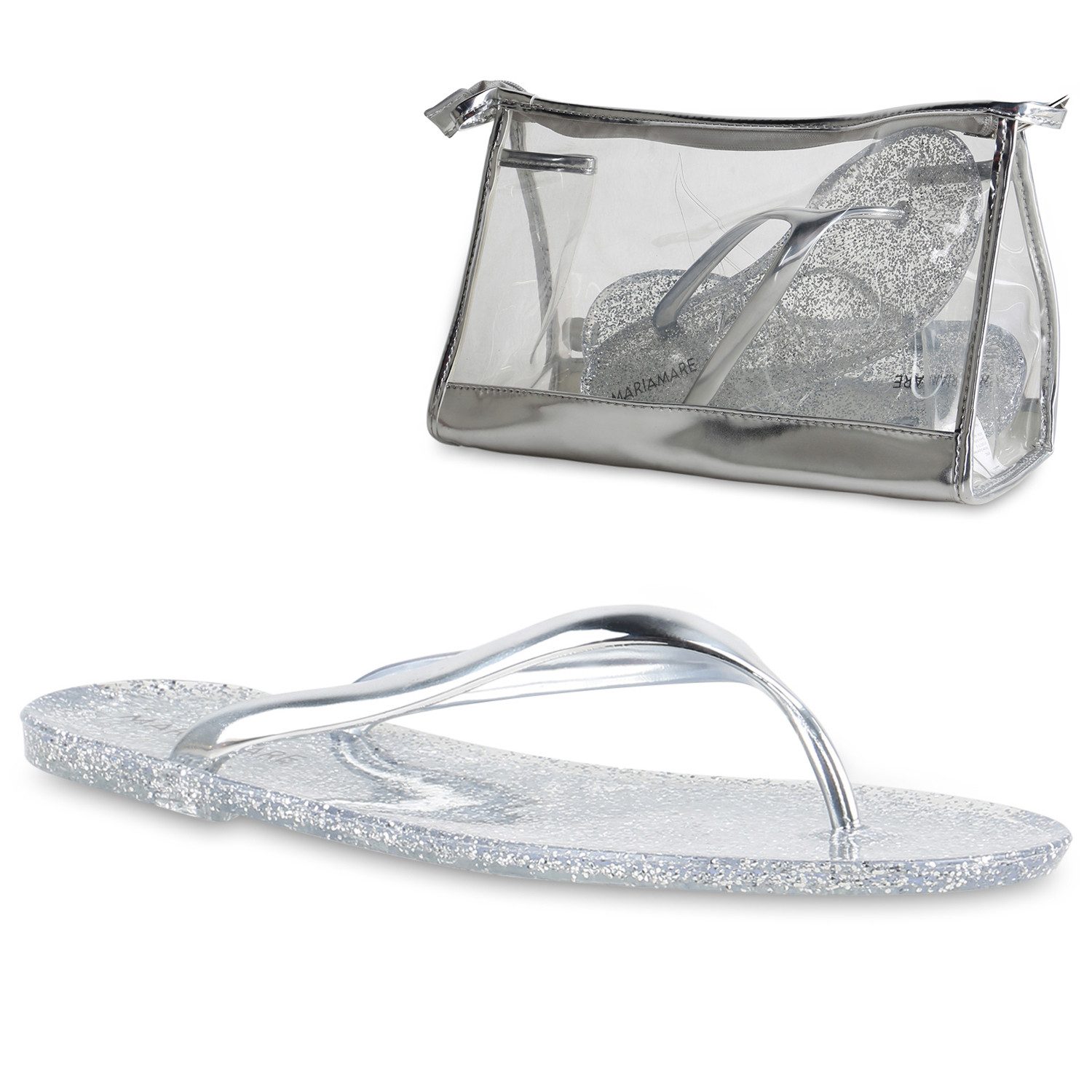 VAN HILL 837647 Zehentrenner Damen Sandalen Emma Zehentrenner flach