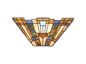 meineWunschleuchte LED Wandleuchte, LED wechselbar, warmweiß, ausgefallene Tiffany Lampe Landhaus-stil Treppenhaus & Bett, B 40cm