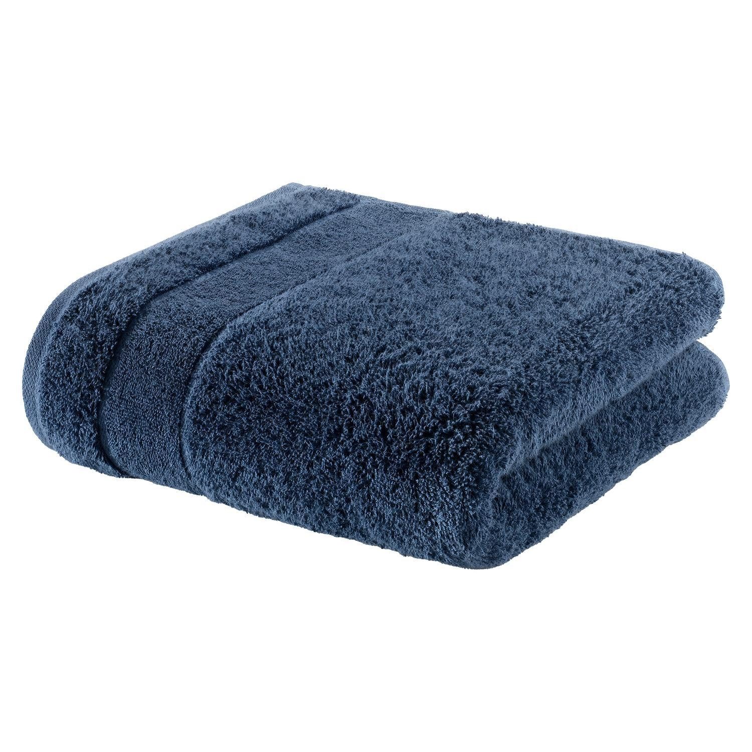 Cawö Duschtuch NIDE, B 70 cm, L 140 cm, Nachtblau, (1-St), 100 % Baumwolle