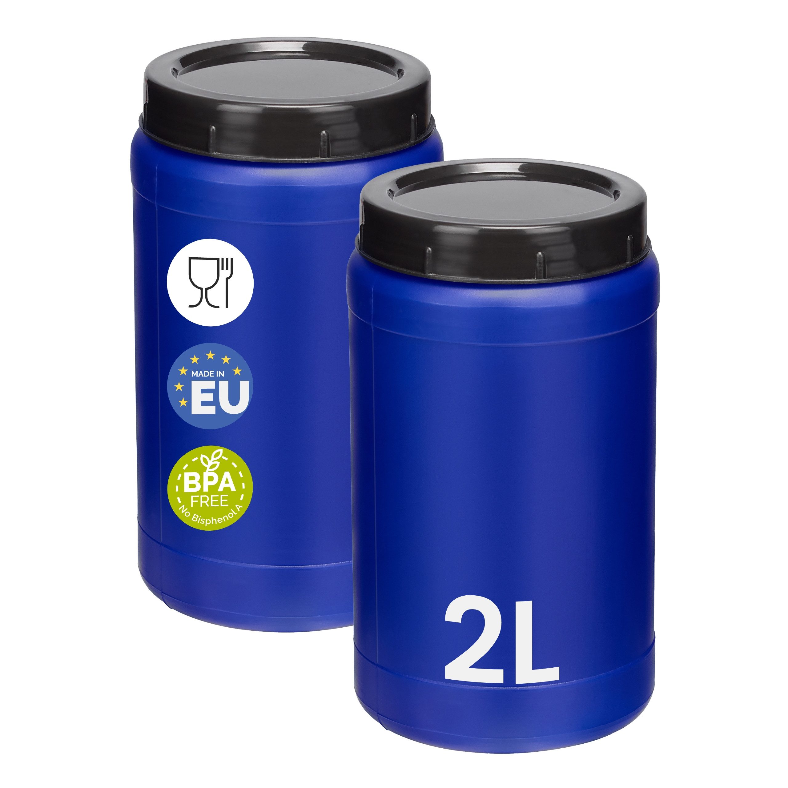 Garronda Regentonne Set Behälter BPA-frei Fass Wasser Aufbewahrung Futtertonne GD-0136, 2 l, (2-tlg), BPA-Frei