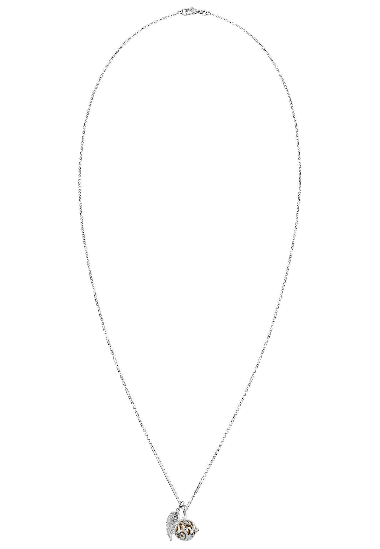Silber Anhänger mit Flügel mm) (17 Ornament 925 Kette Engelsflüsterer Nenalina