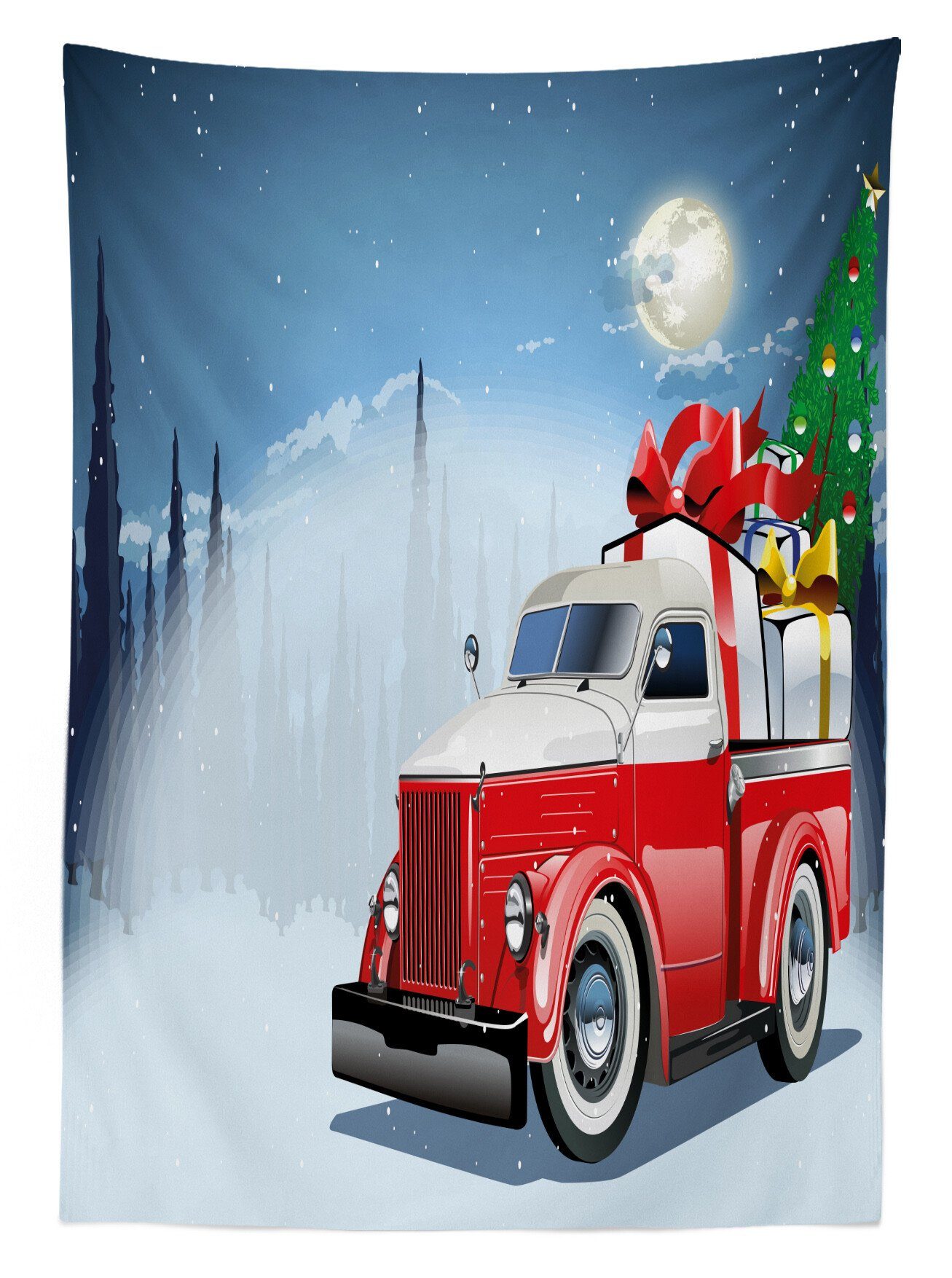 Abakuhaus Tischdecke Farbfest Waschbar Truck Farben, Klare Geschenke Für Weihnachten Außen Bereich American den geeignet