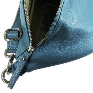 Toscanto Gürteltasche Toscanto Tasche blau Gürteltasche sehr (Gürteltasche), Damen Gürteltasche Leder, blau ca. 37cm x ca. 20cm