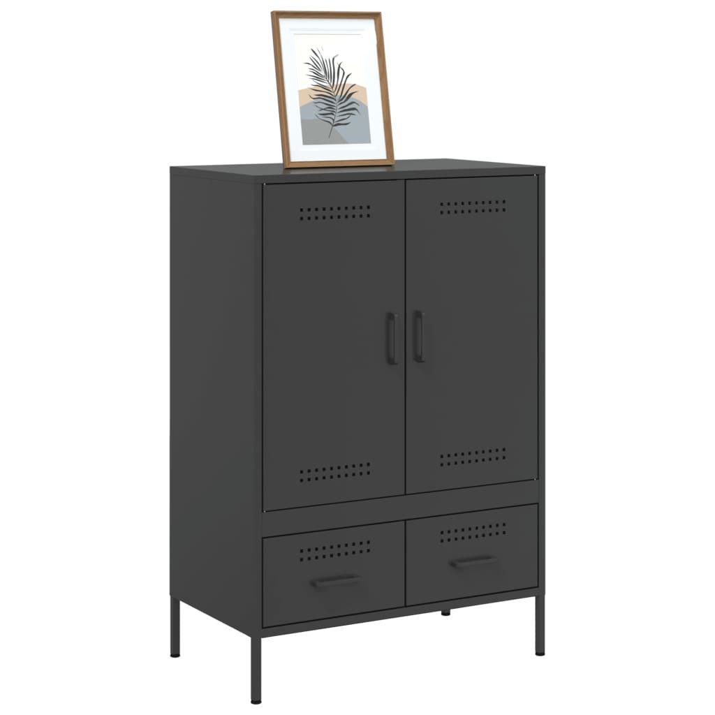furnicato Highboard Schwarz 68x39x101,5 cm Stahl (1 St)