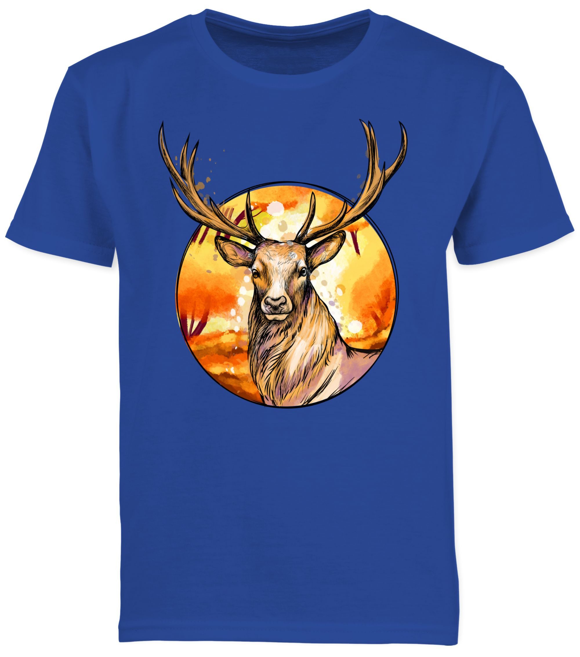 T-Shirt Hirsch mit Hintergrund