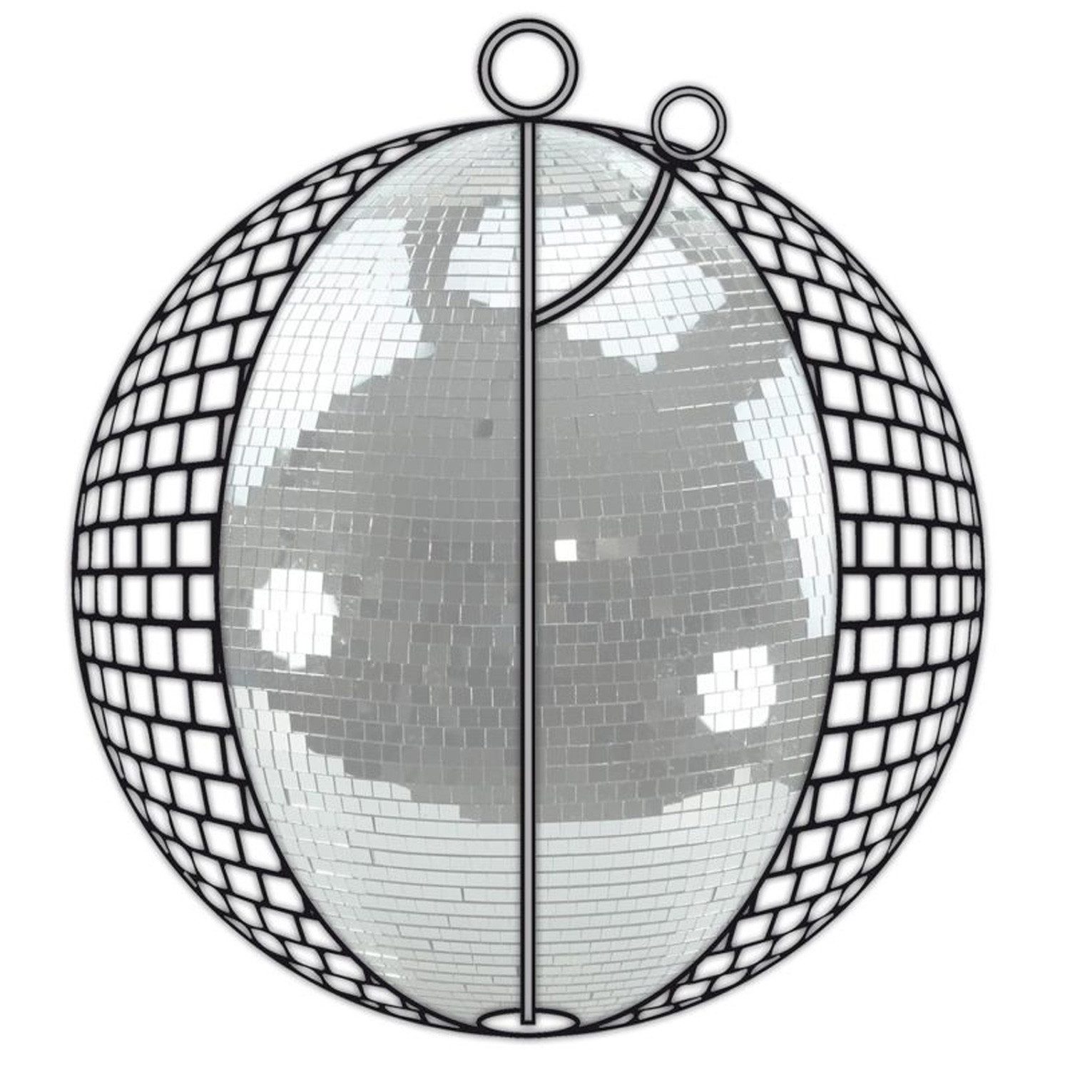 SATISFIRE Discolicht Spiegelkugel 30cm bunt Discokugel Mirrorball Party Disko Deko