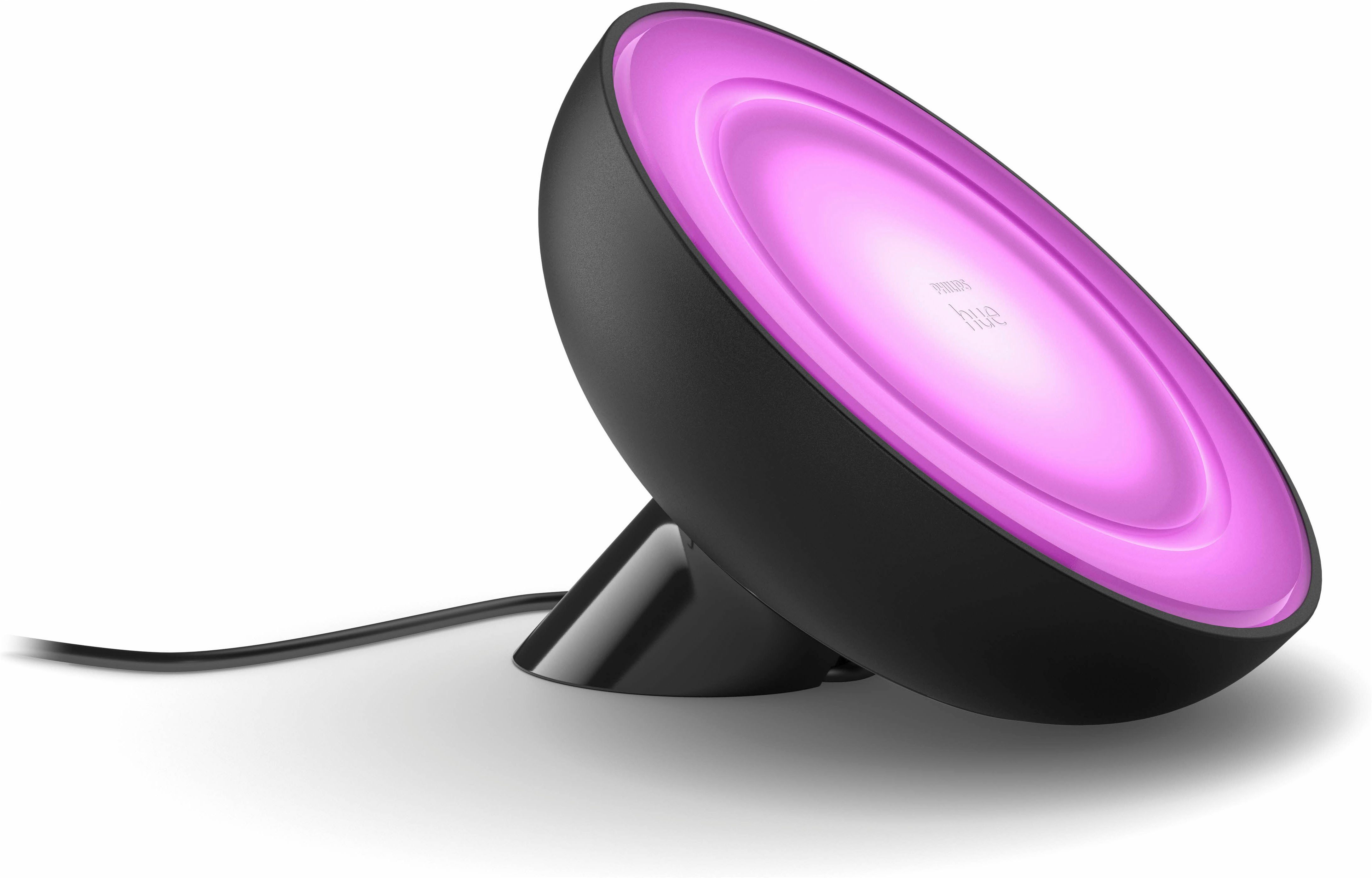 Philips Hue LED Tischleuchte White & Color Ambiance Bloom schwarz, Abschaltautomatik, Bluetooth, CCT - über Fernbedienung, Dimmfunktion, Einschlafhilfe, Farbste – Bild 4 von 5