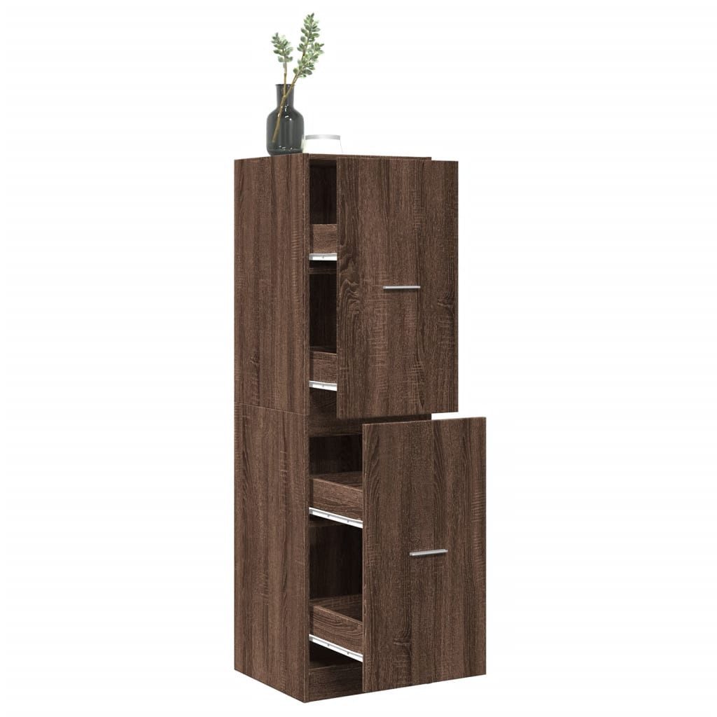 vidaXL Apothekerschrank 40 x 41 x 1445 cm Apothekerschrank Eichen-Optik 40x41x144,5 cm Spanpla