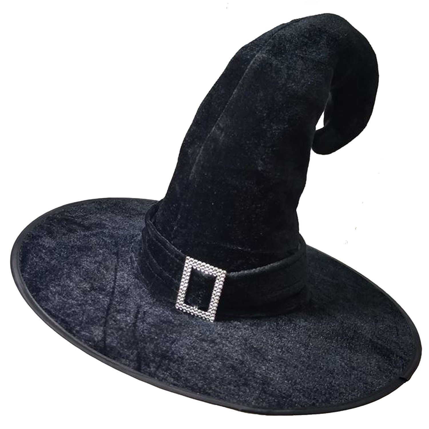 Das Kostümland Kostüm Hexenhut 'Endora' mit silberner Schnalle - 414002