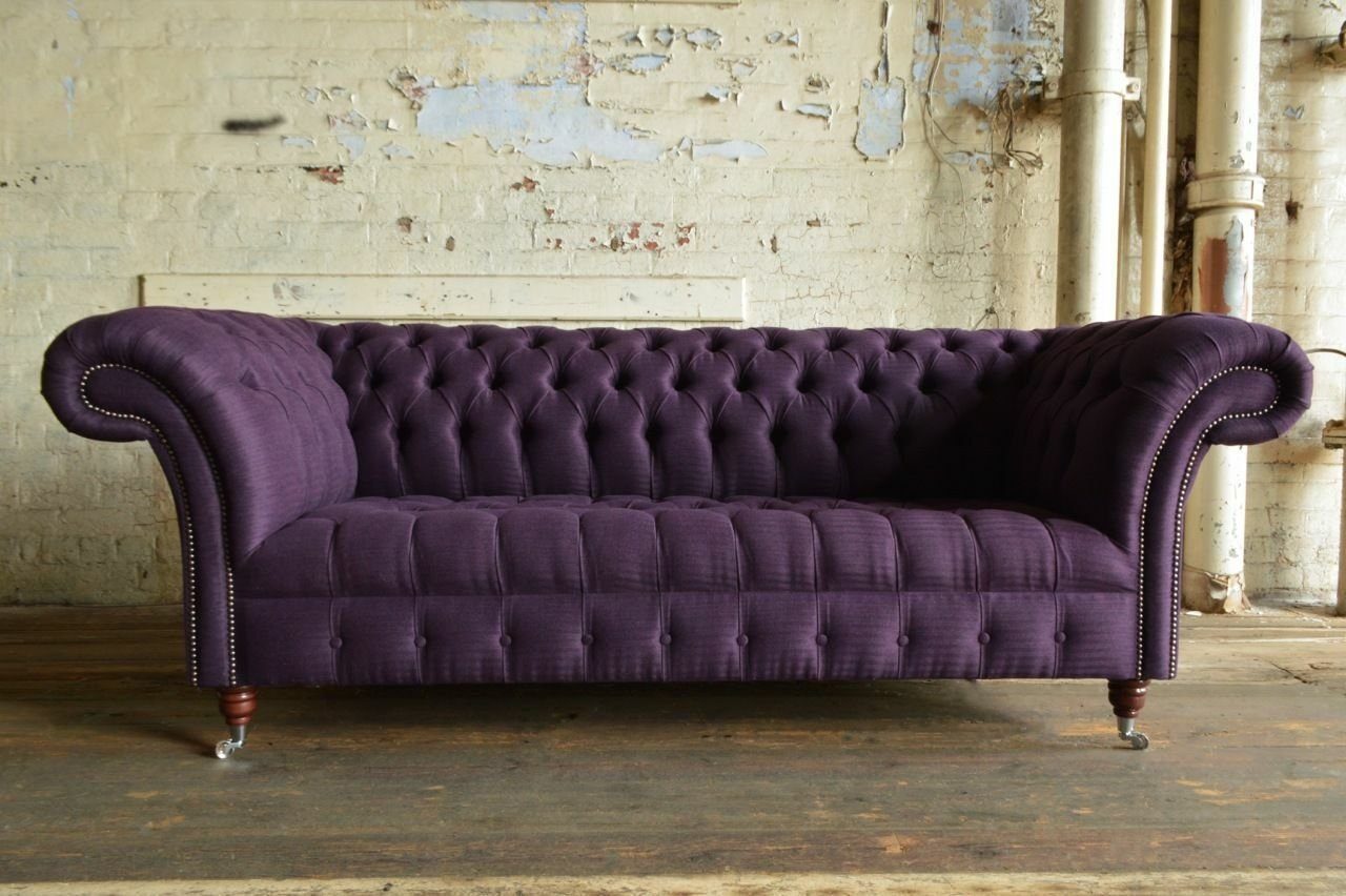 JVmoebel Chesterfield-Sofa, Chesterfield Design Luxus Sitz Couch Garnitur Polster Leder Sofa