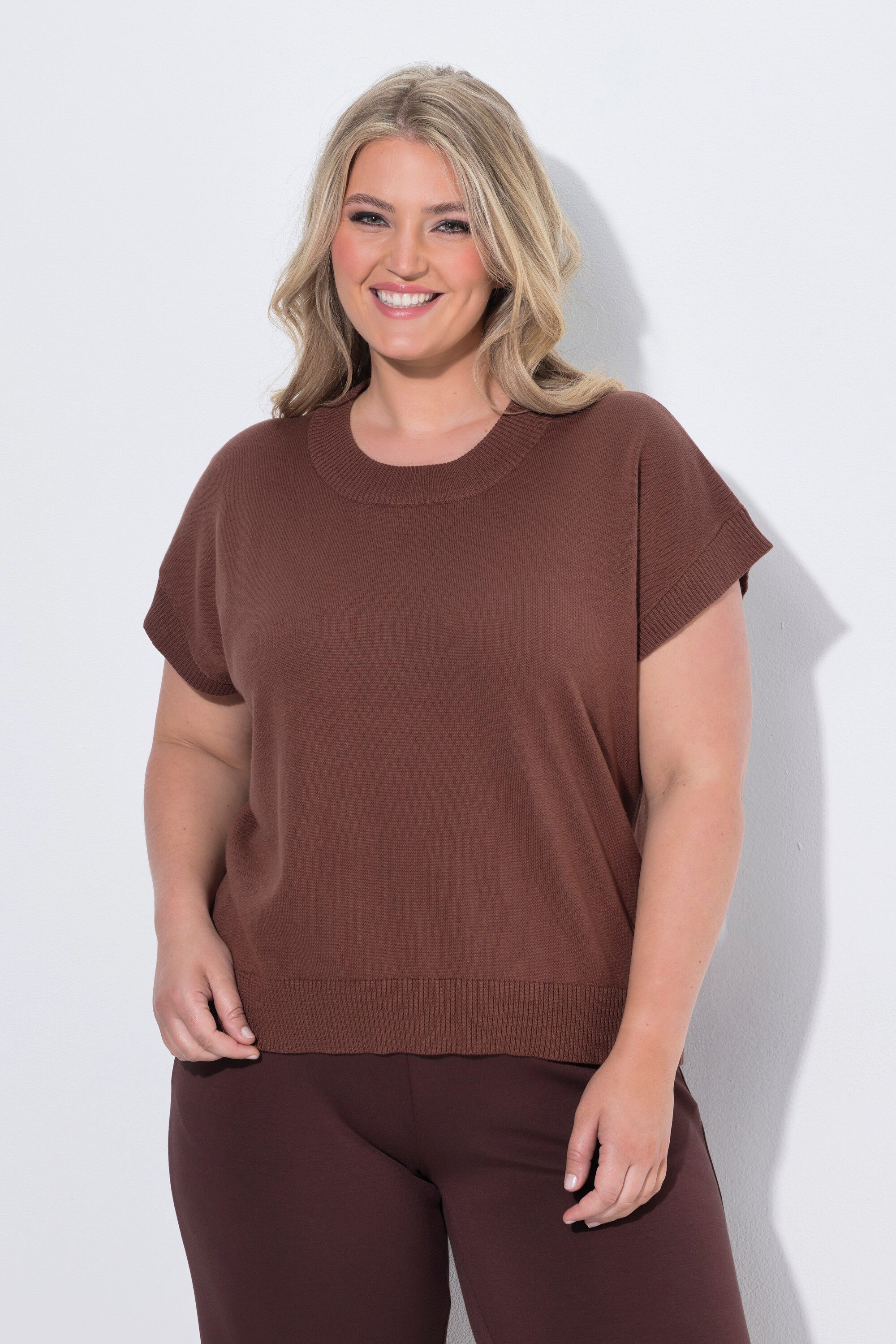 MIAMODA Pullunder Pullunder Loose Fit breite Rippbündchen