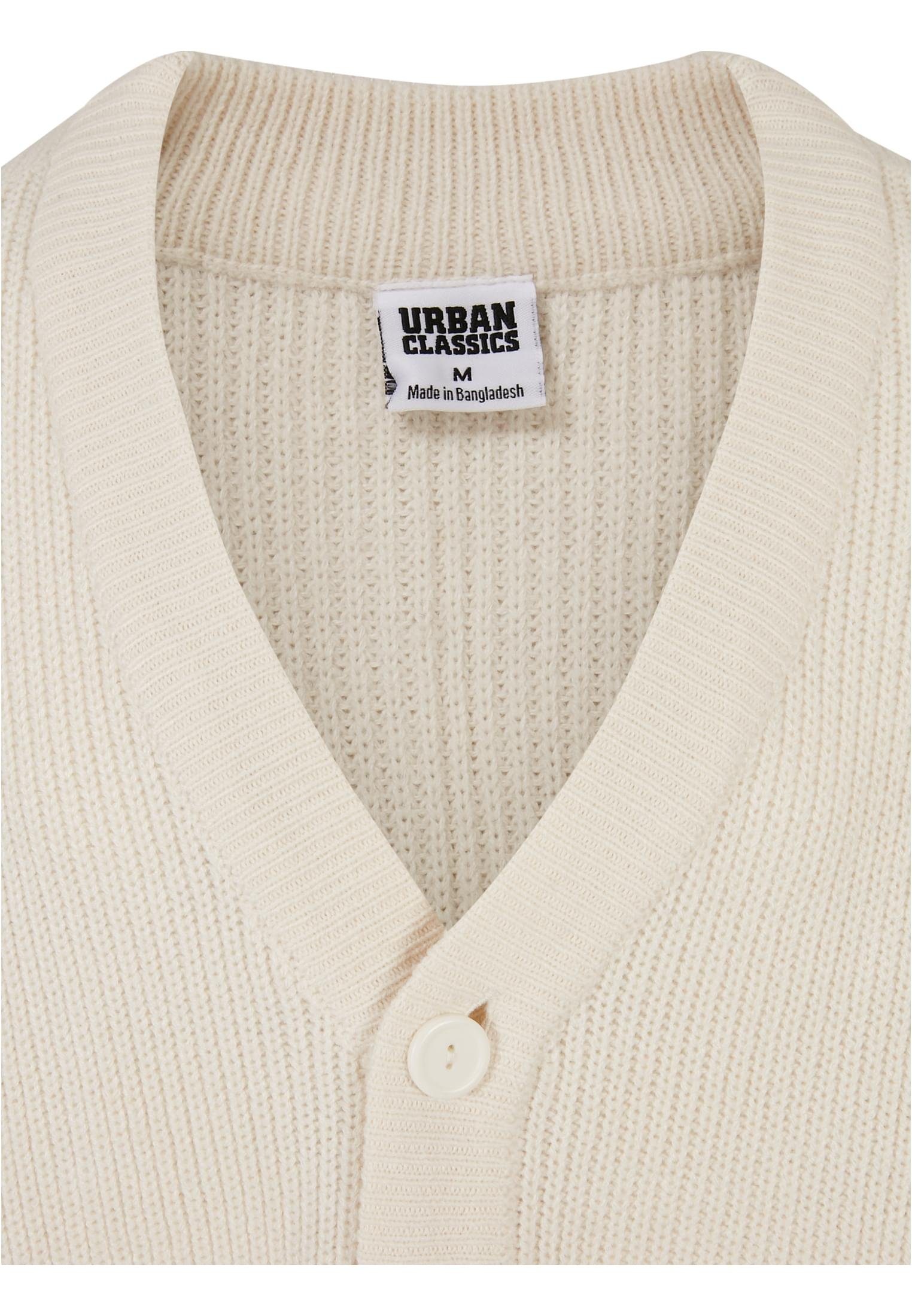 URBAN CLASSICS whitesand Micro Jacket Strickjacke (1-tlg) Hooded Fleece Herren