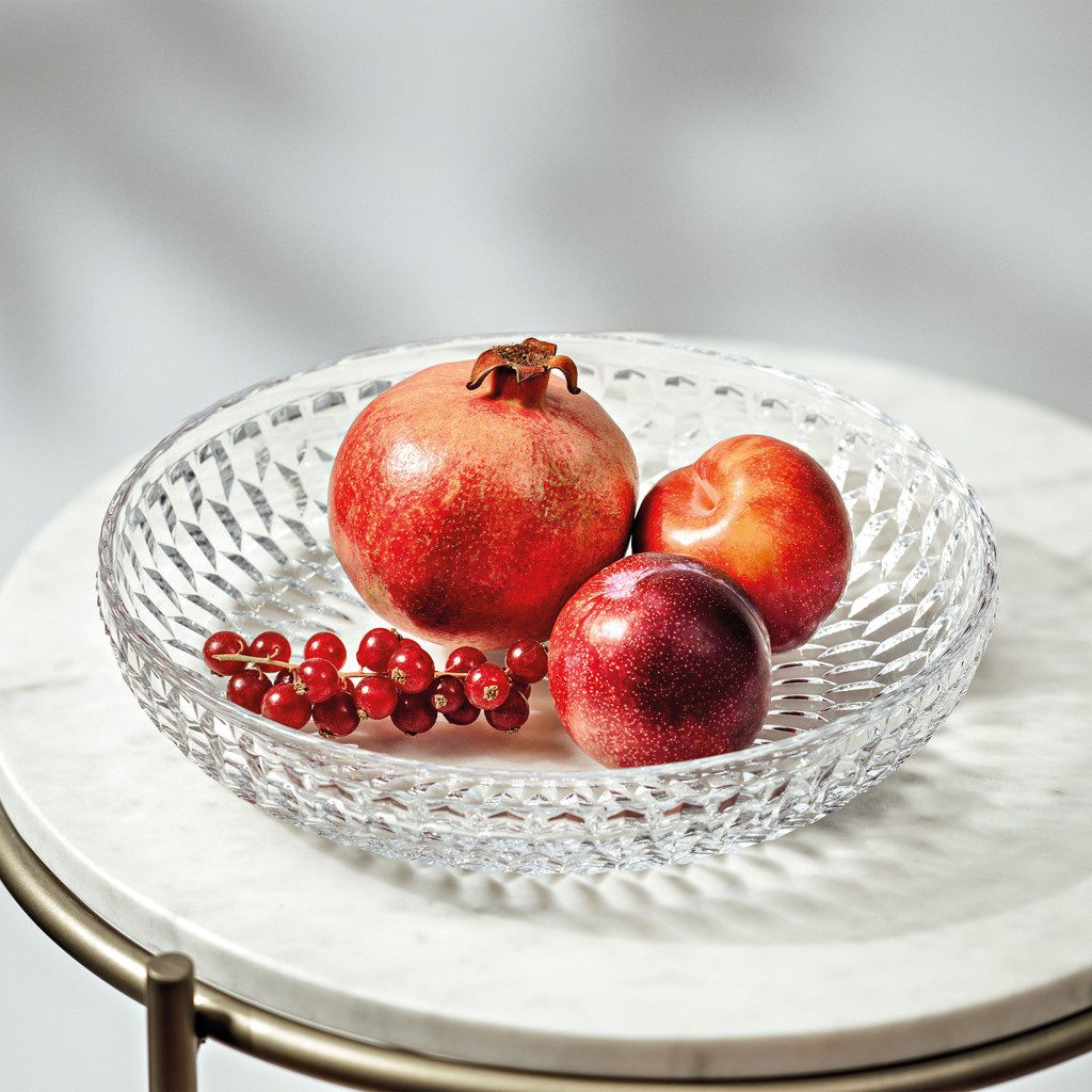 Villeroy & Boch Servierschüssel Boston Schale flach, 24 cm Ø, klar, Glas, (1-tlg), Kristallglas, spülmaschinenfest, Made in Germany