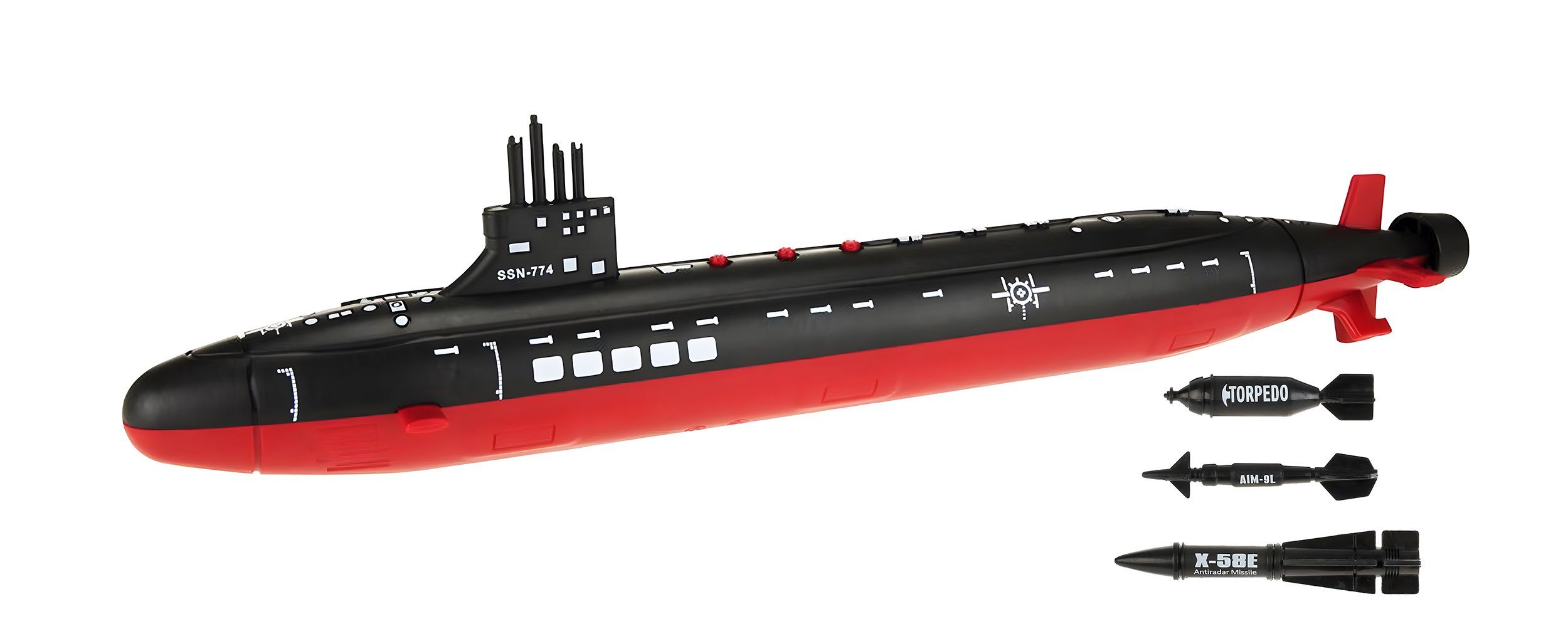 Toi-Toys Іграшки-Boot ARMY Marine U-BOOT mit Sound und Zubehör 42cm lang Militär 84, Submarine Іграшки Kinder Geschenk