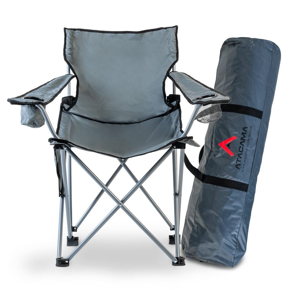 Atacama Campingstuhl ultraleicht mit Getränkehalter Armlehne, Outdoor Abenteuer Camping Wohnmobil Fahlstuhl Angeln Garten Zelten