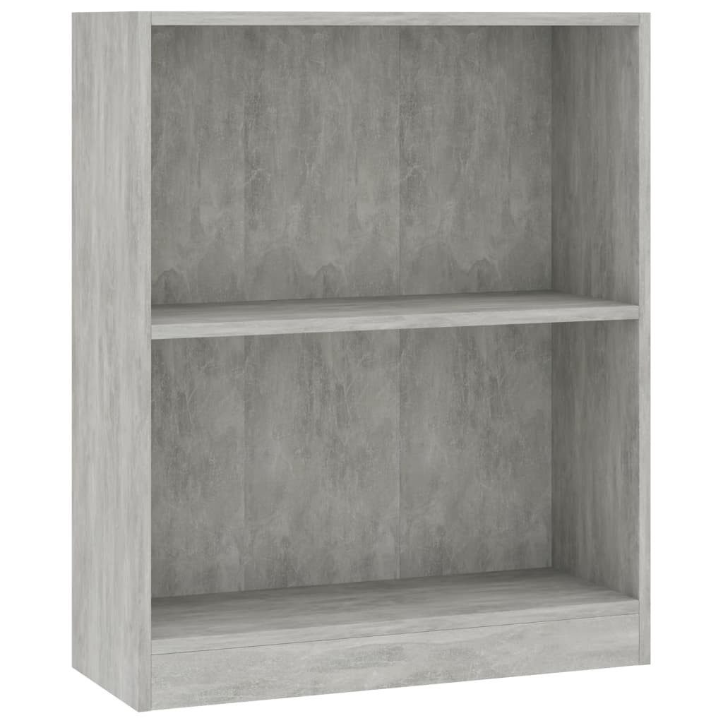 vidaXL Bücherregal NA Bücherregal Betongrau 60x24x74,5 cm Spanplatte