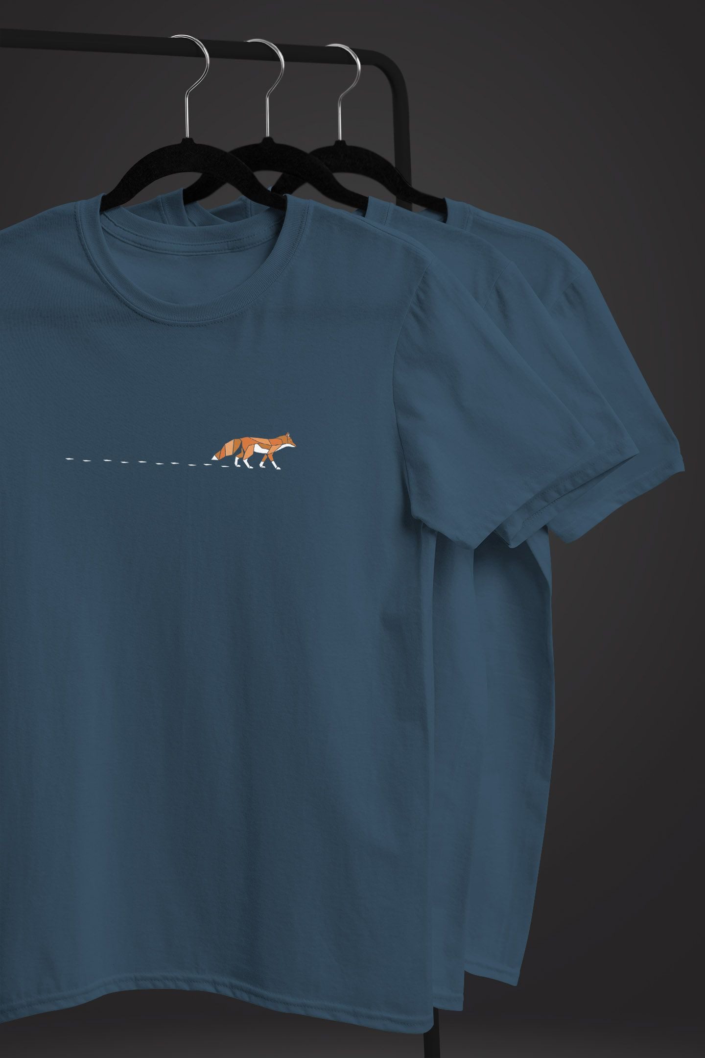 Neverless Print-Shirt Herren T-Shirt Fuchs Fox Wald Tiermotiv Logo Print Badge Fashion mit Print – Bild 3 von 5