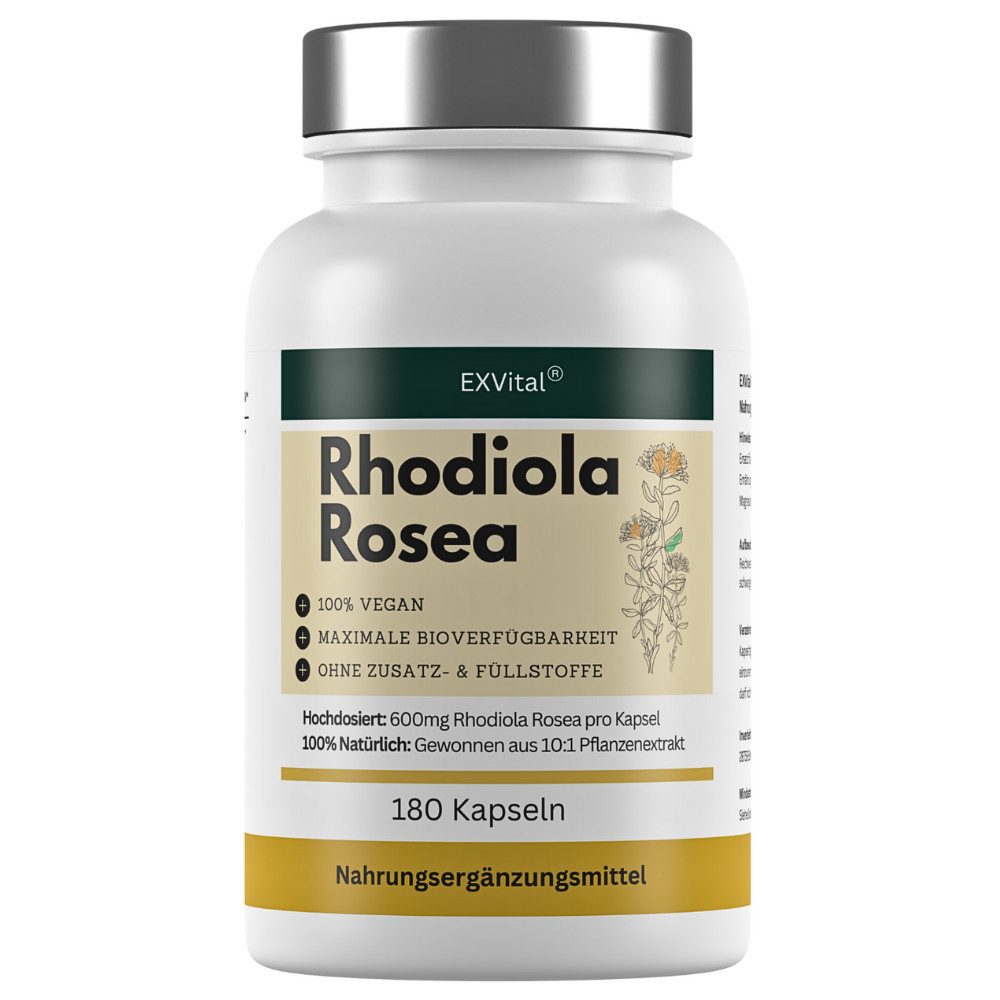Rhodiola Rosea, 600mg pro Tag, 180 vegane Kapseln Kapseln, 138 g
