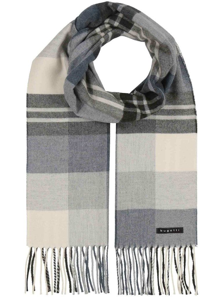 bugatti Modeschal, Karierter Schal mit Fransen günstig online kaufen