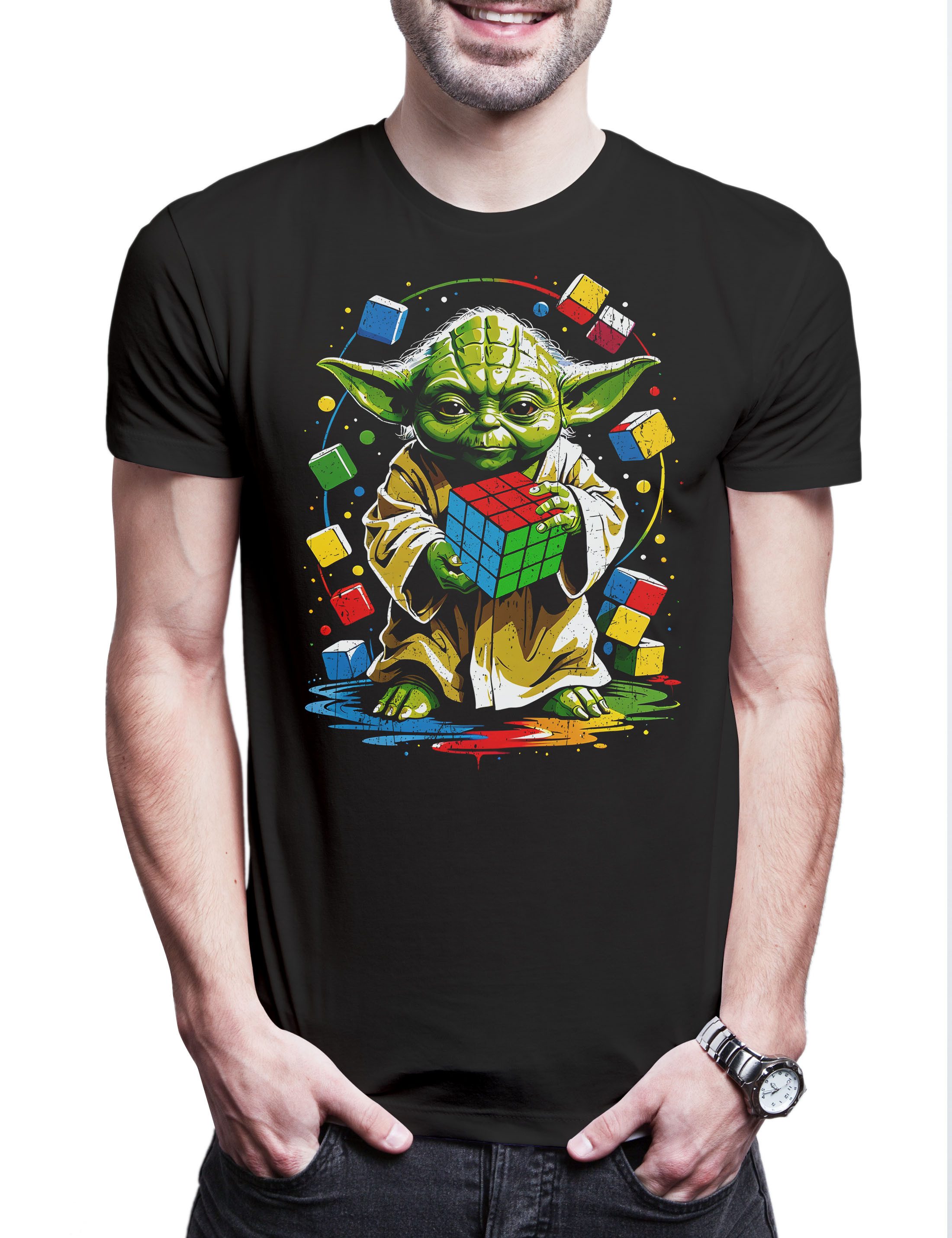 Urban Backwoods Print-Shirt Master Cube Herren T-Shirt Zauberwürfel Wars Yo günstig online kaufen