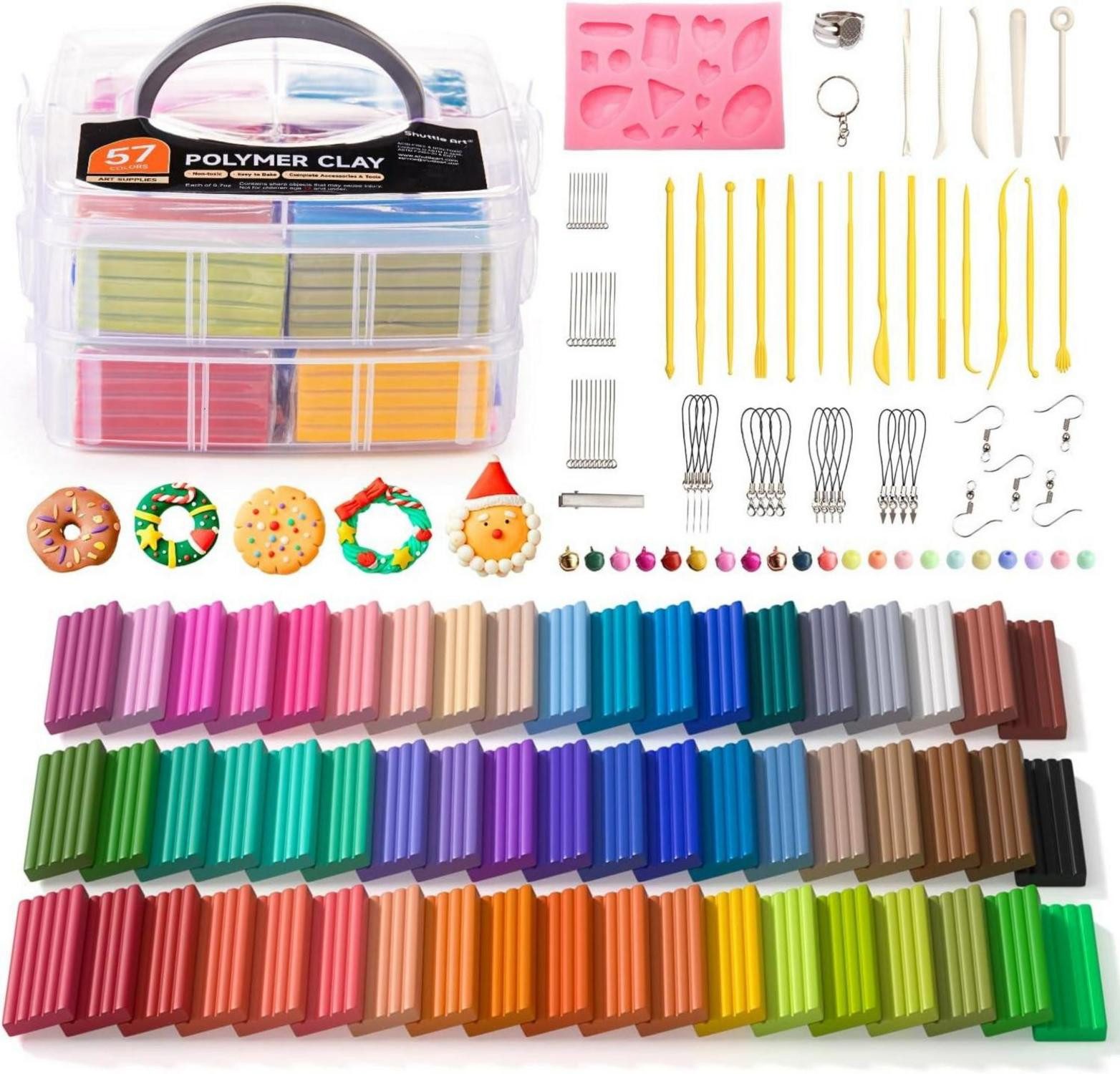 Shuttle Art Malkreide 57er Shuttle Art Polymer Clay Set, Weich-Ton, ofenhärtend