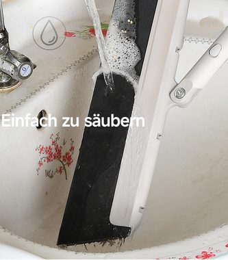 Caterize Duschabzieher Abzieher Dusche Boden,Segmentiertes Design, Verstellbare Länge (88 cm)