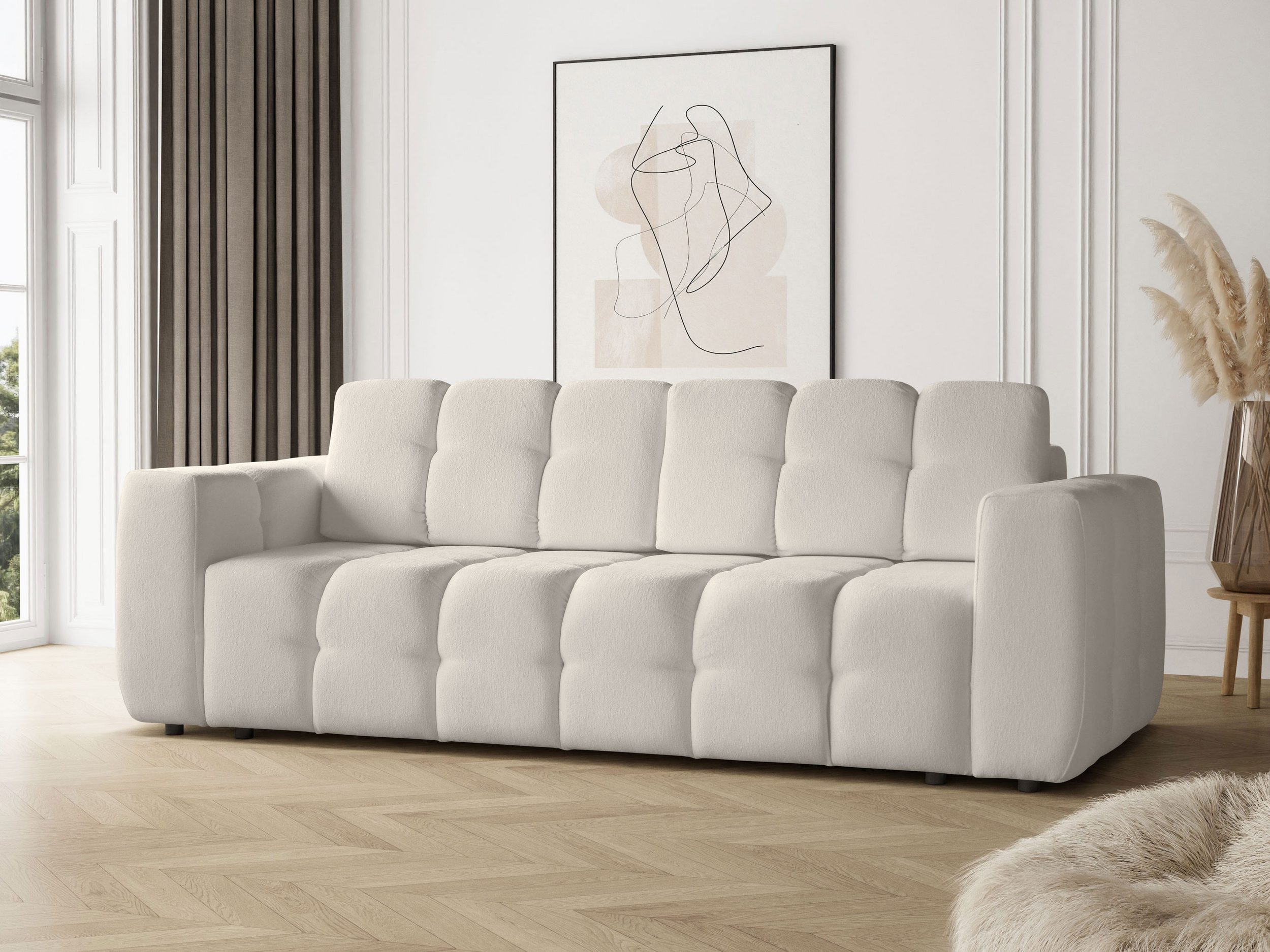 Beautysofa Schlafsofa Modernes, sehr bequemes Sofa mit großem Schlafbereich BONA, B:240/H:90/T:100cm