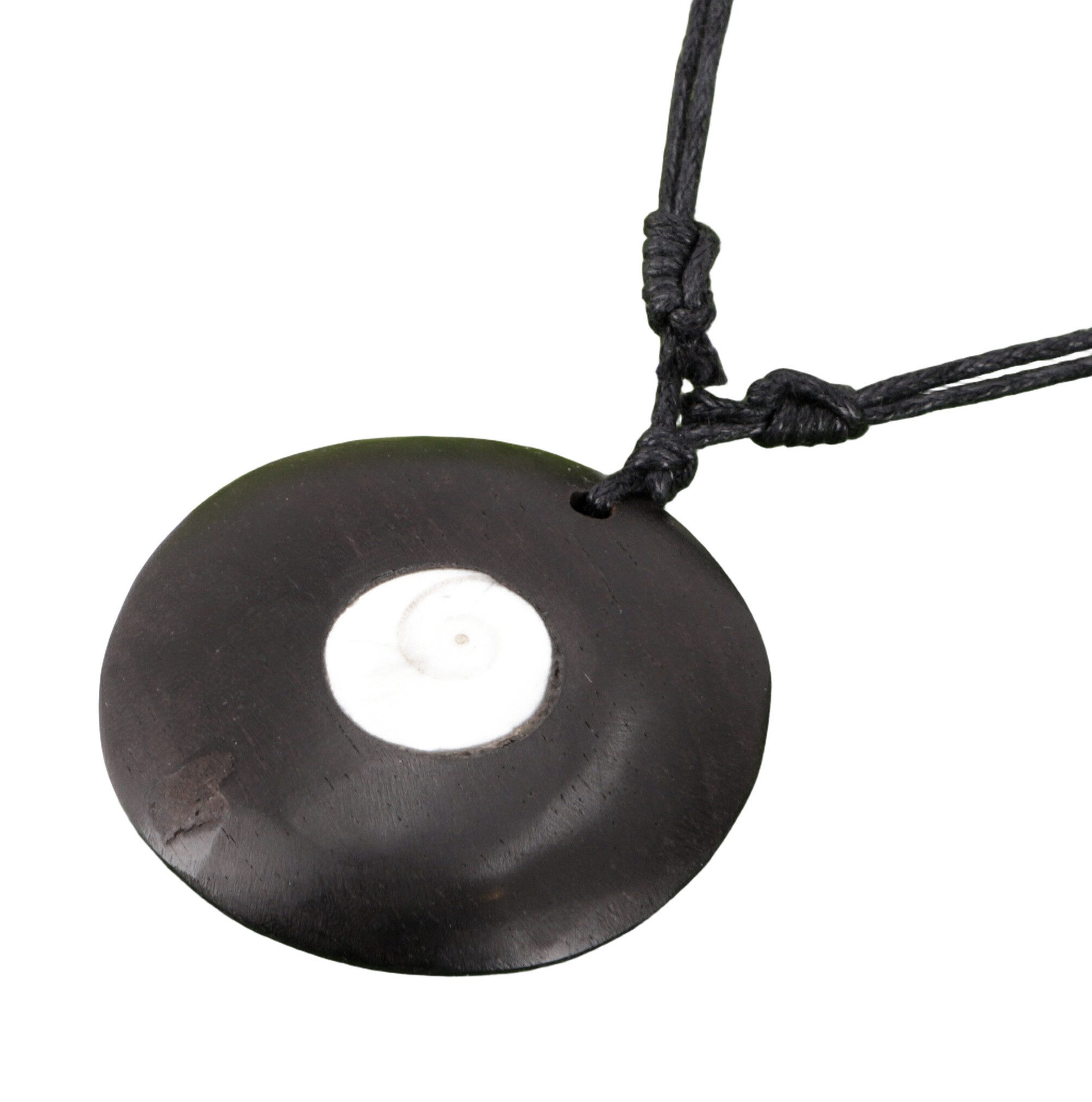 Guru-Shop Perlenkette Ethno Kette mit Perlmutteinlage, Surferkette..