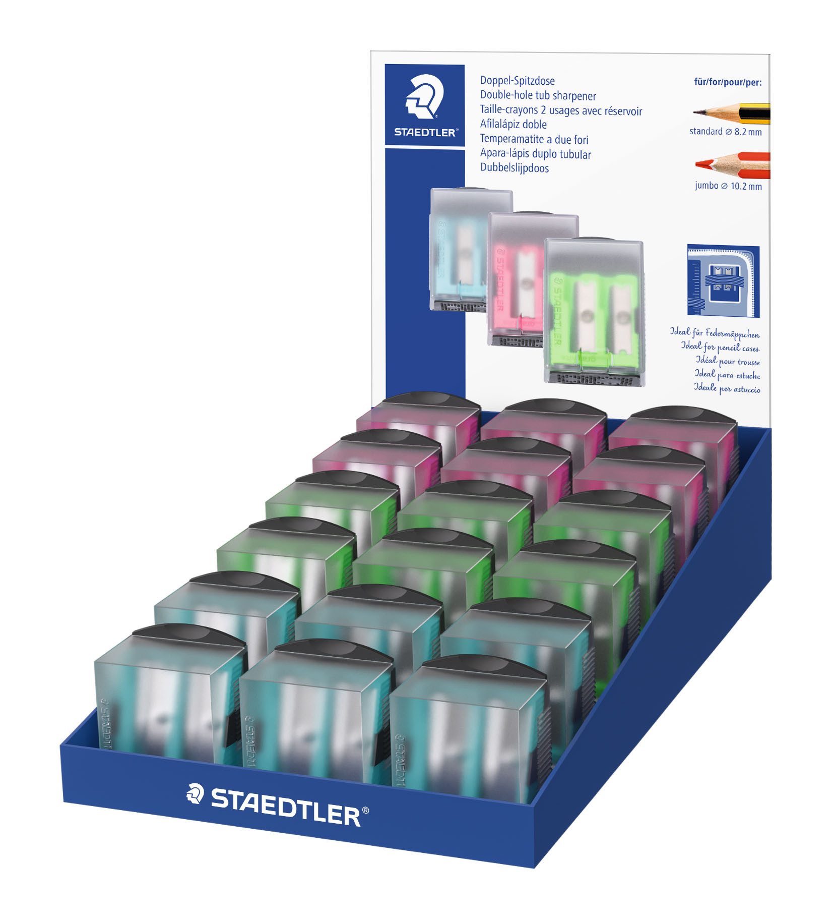 STAEDTLER Anspitzer STAEDTLER® 51260CKP18 Doppelspitzdose, mini Köcherpack