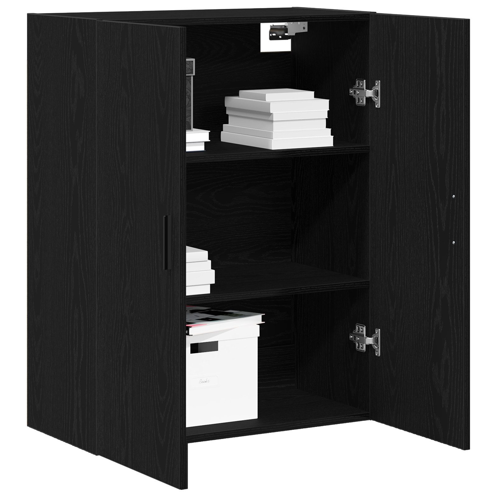 vidaXL Hängeschrank Wandschrank Schwarz Eiche 69,5x34x90 günstig online kaufen