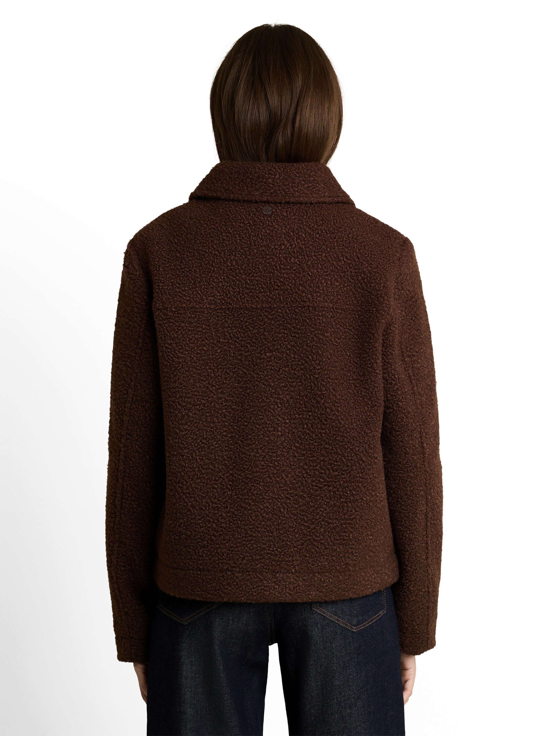 TOM TAILOR Fleecejacke mit Hemdkragen und Knopfleiste