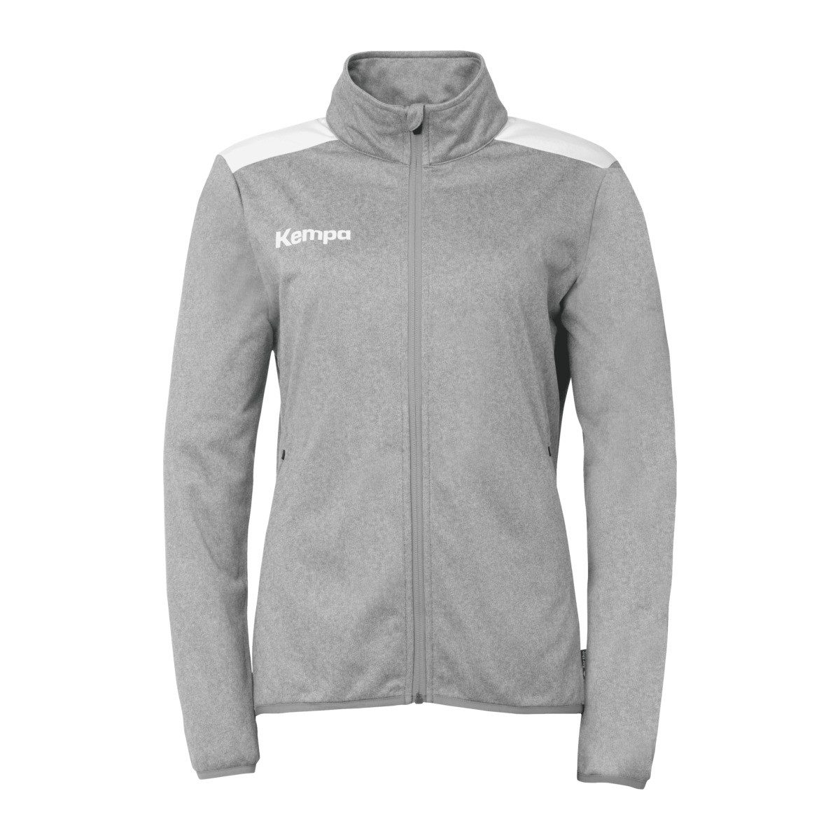 Trainingsjacke Emotion 27 (Full-Zip, 100% Polyester) grau/weiss Damen
