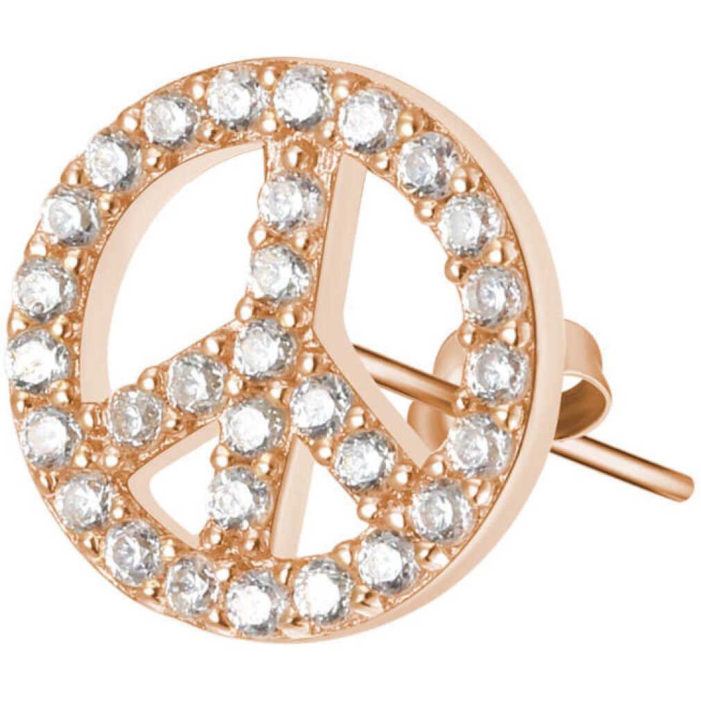 Rosato Ohrring-Set Bronze single earrings with zircons Peace Storie RZO024