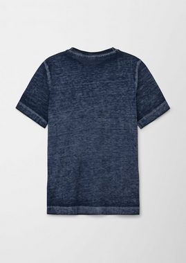 s.Oliver Kurzarmshirt T-Shirt mit Ausbrennermuster Waschung