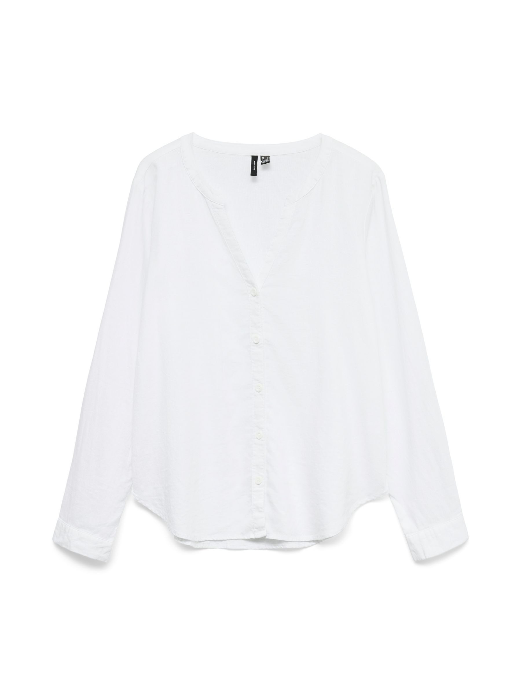 Vero Moda Blusenshirt Leinenoptik, V-Ausschnitt, Langarm, günstig online kaufen