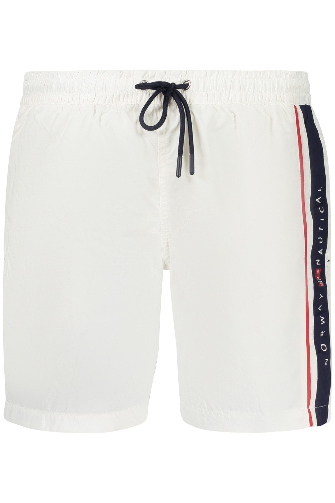 NORWAY 1963 Badeshorts Weisse Herren Badeshorts mit Slip & Taschen - Norwegen 1963 inspiriert