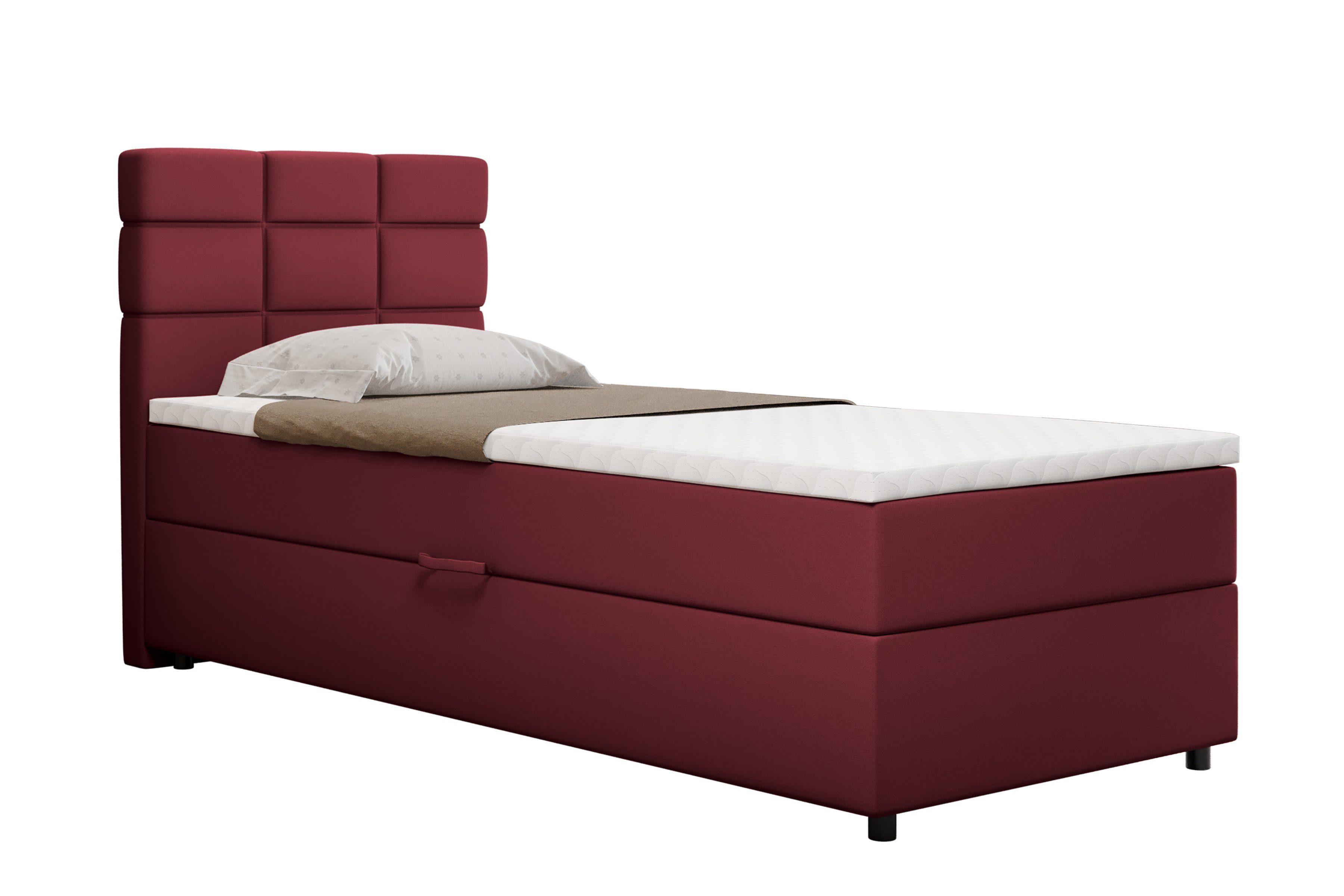 PANDA MÖBEL GmbH Boxbett Reve, 90x200, 100x200, 120x200, Boxbett mit Bettkast und Topper