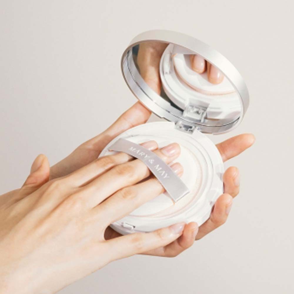 MARY & MAY Sonnenschutzschaum Mary&May, Vegan Niacinamide Panthenol Sun Cushion SPF50+ PA++++ 25g