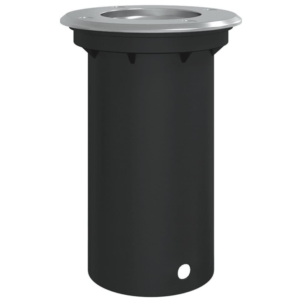 vidaXL Einbauleuchte Bodeneinbauleuchte Rund Schwarz 10,5x10,5 cm Aludruckguss