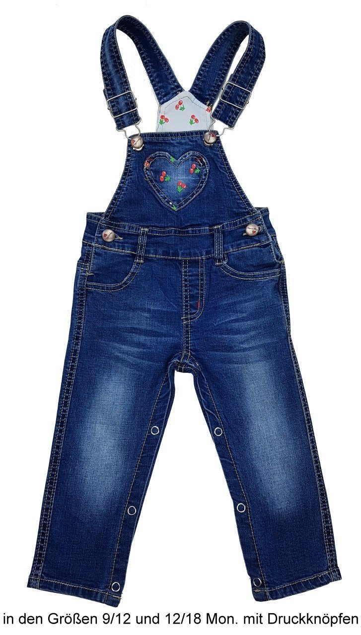 Girls Fashion Jeanslatzhose Latzhose Mädchen Stretch Jeans Mn4801