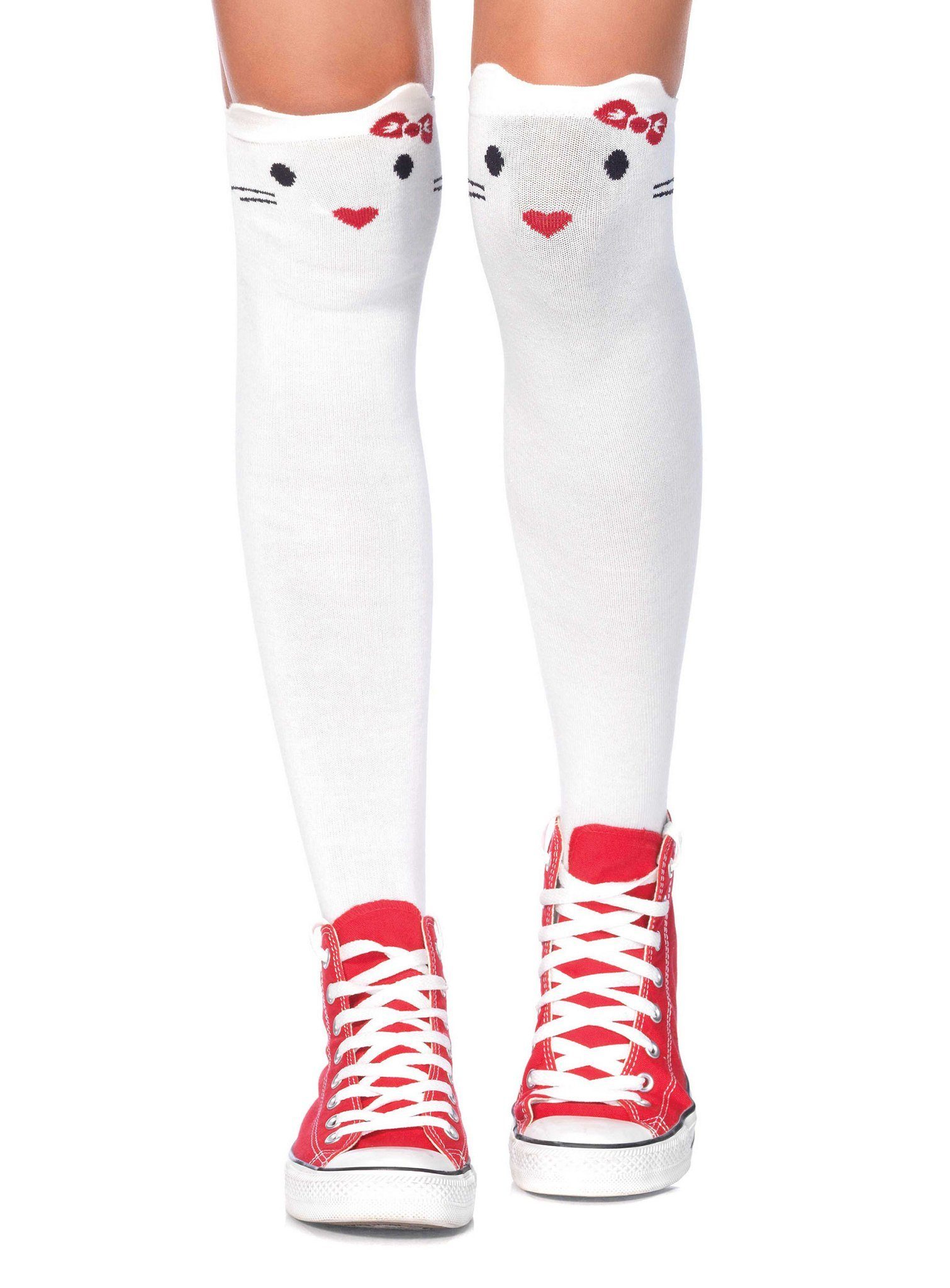 Leg Avenue Kniestrümpfe Katzen Kniestrümpfe Hallo günstig online kaufen