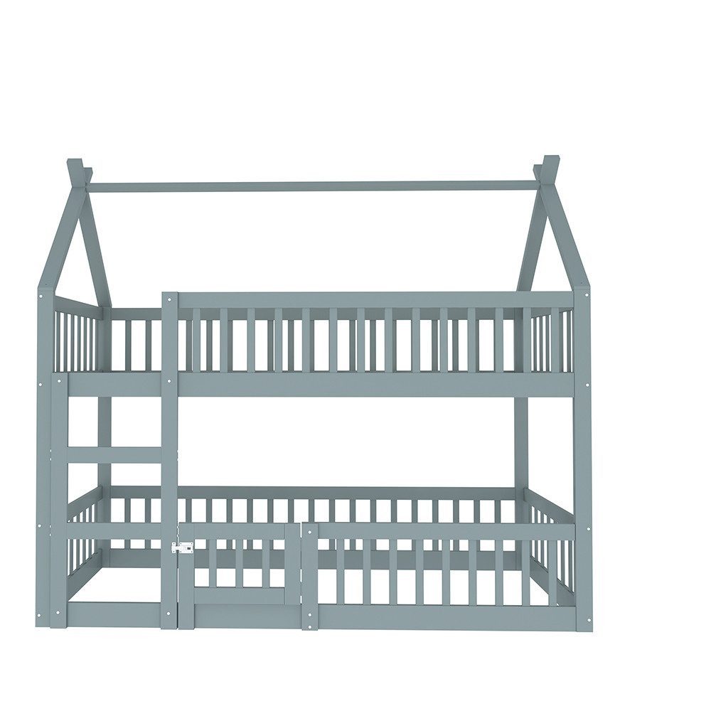 Sweiko Etagenbett Kinder-Familienbett mit Treppe, (Loft Design, Massivholz- günstig online kaufen