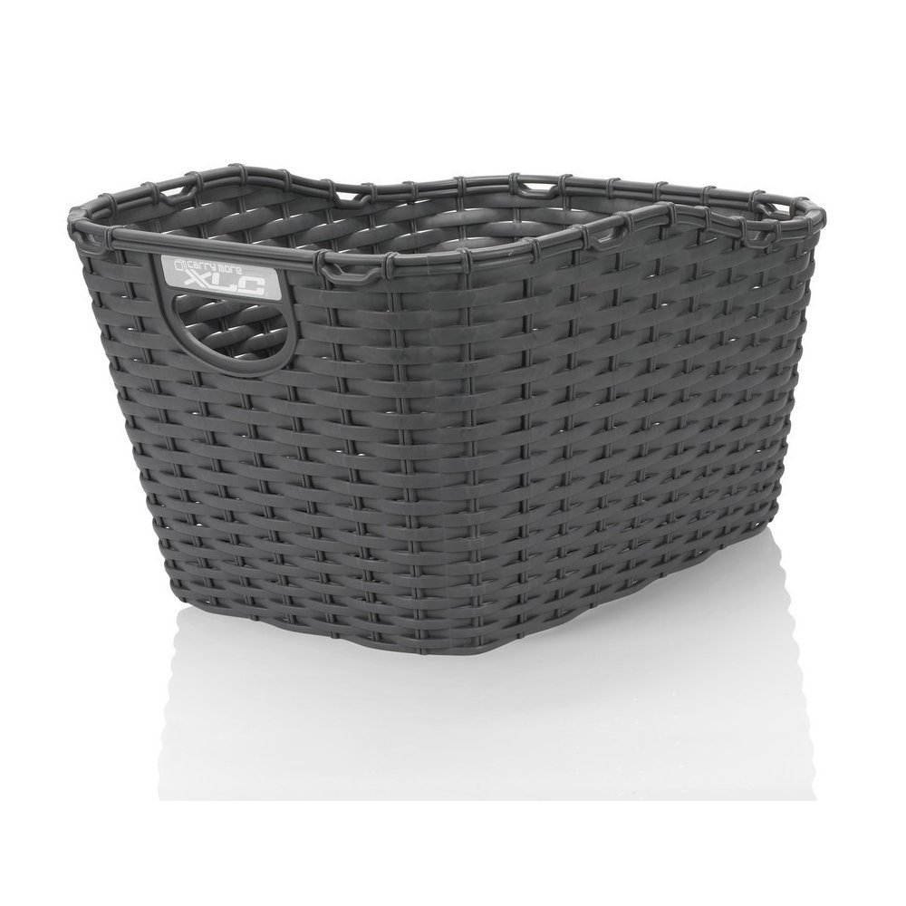 XLC Fahrradkorb Polyrattan Korb für Systemgepäckträger, 44 x 35 x 24/20 cm