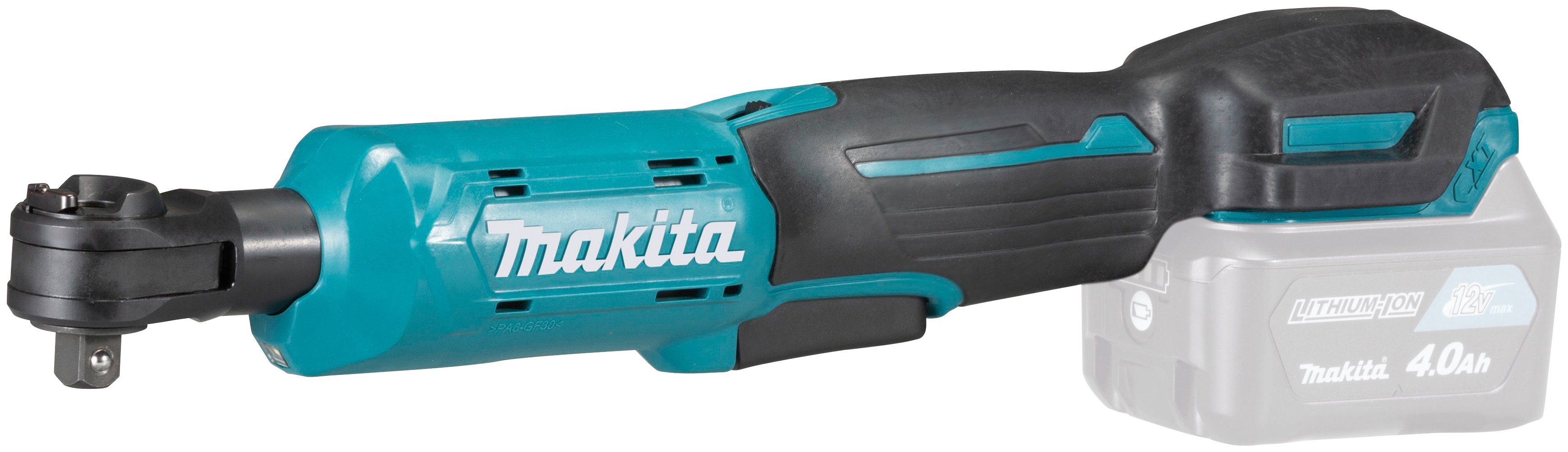 Makita Akku-Ratschenschrauber WR100DZ, 800 U/min, 47,5 und Nm, Drehmoment Ladegerät, werden und 47,5 Handratsche von kann Akku genutzt auch ohne als Nm