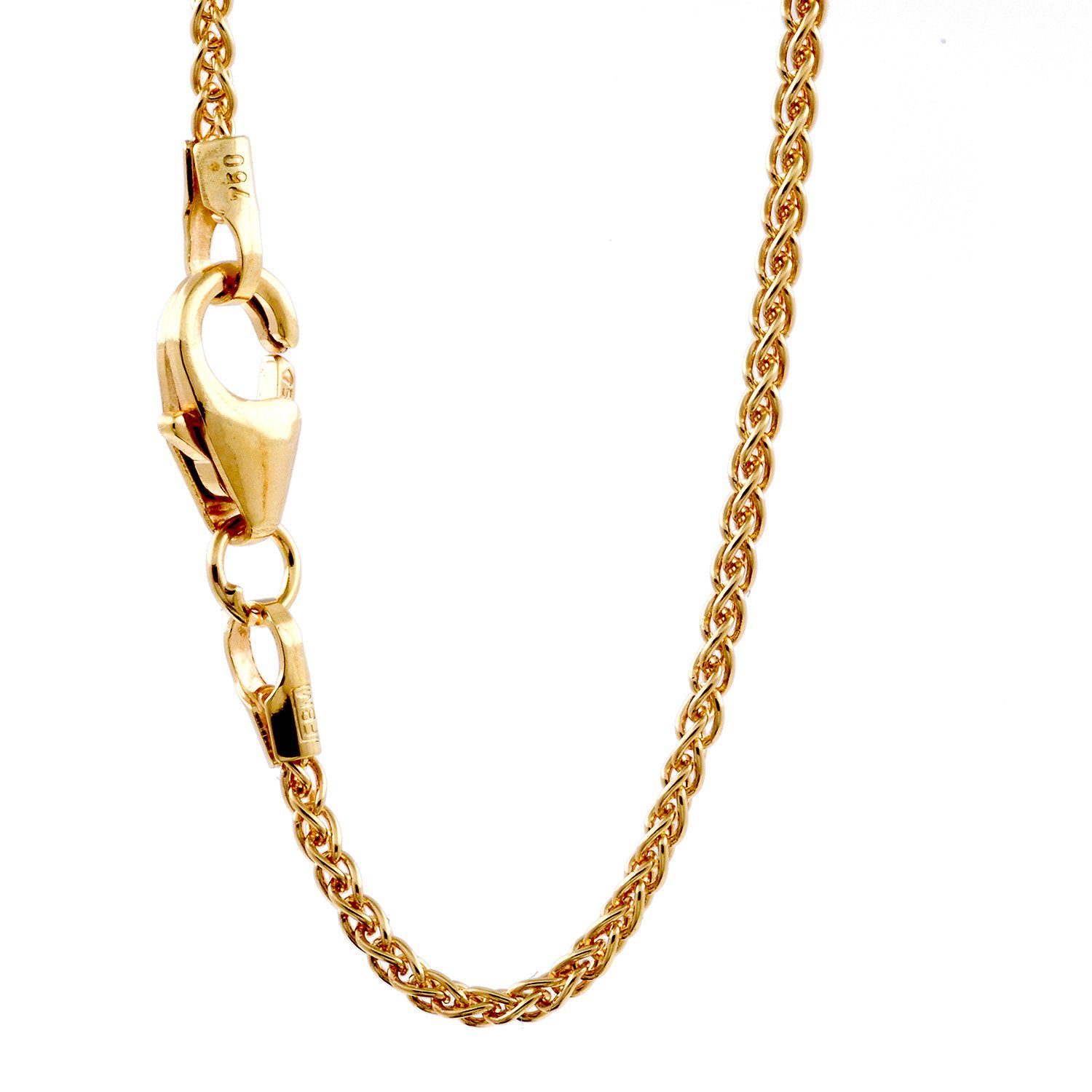 HOPLO Goldkette Goldkette Zopfkette Länge 42cm - Breite 1,7mm - 750-18 Kara günstig online kaufen