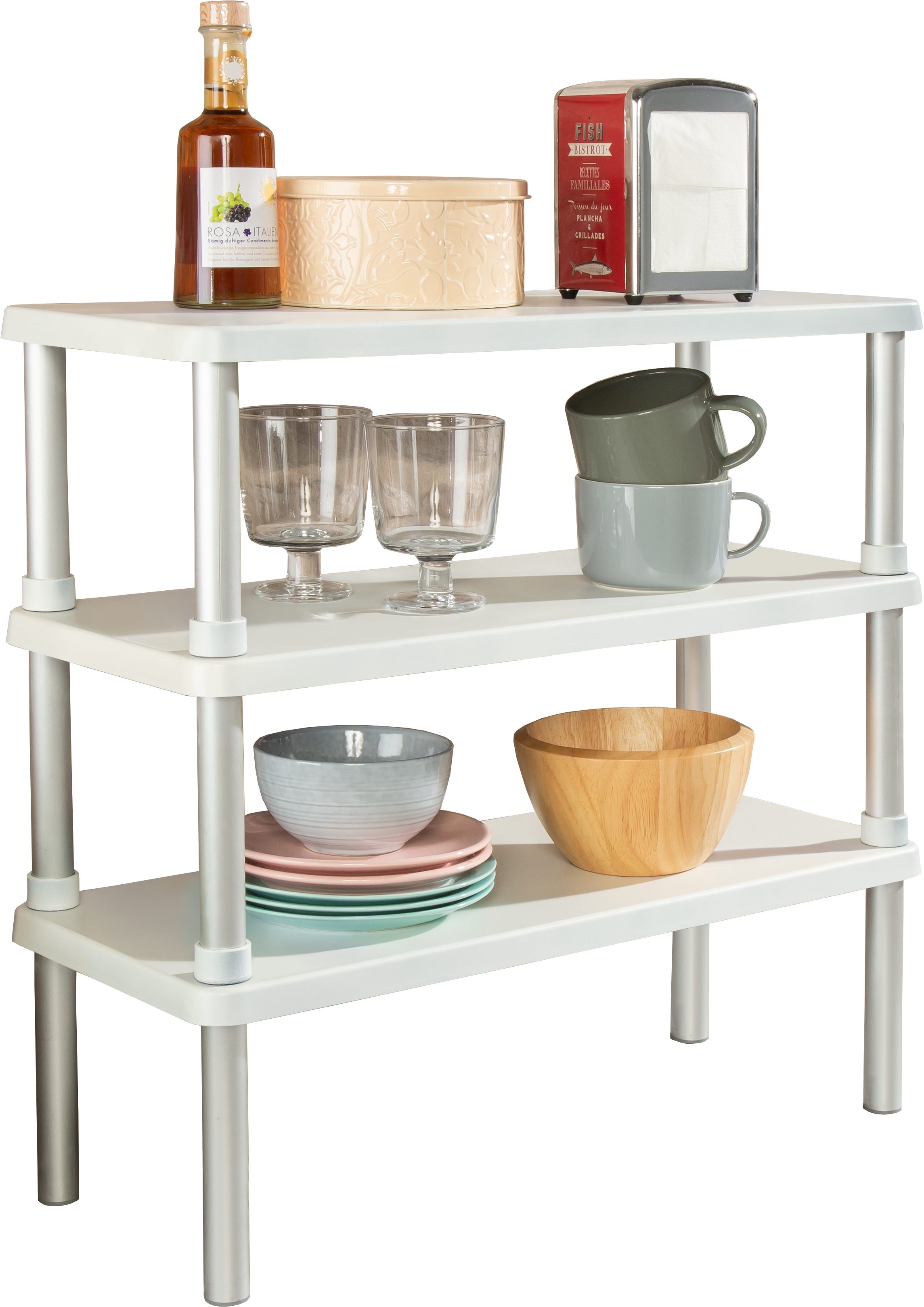 Ruco Küchenregal, mit 3 Etagen, Aluminium/Kunststoff günstig online kaufen