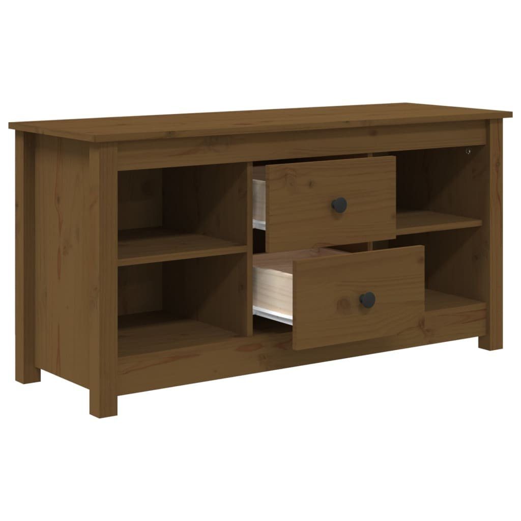 103x36,5x52 cm furnicato TV-Schrank Massivholz Kiefer Honigbraun