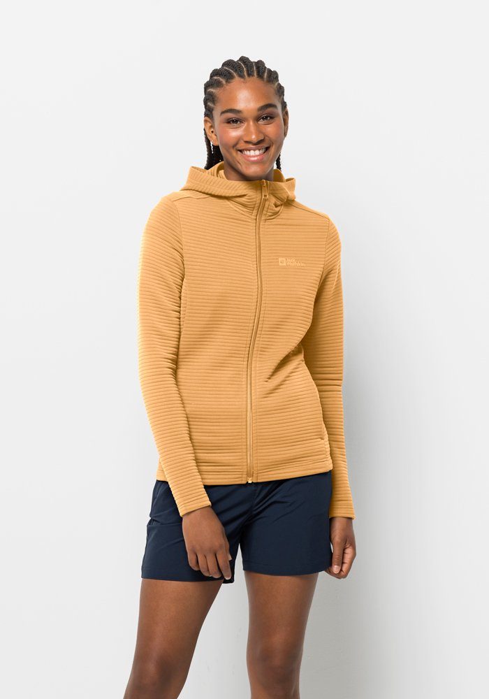 Jack Wolfskin Kapuzenfleecejacke MODESTO HOODED JKT WOMEN honey-yellow