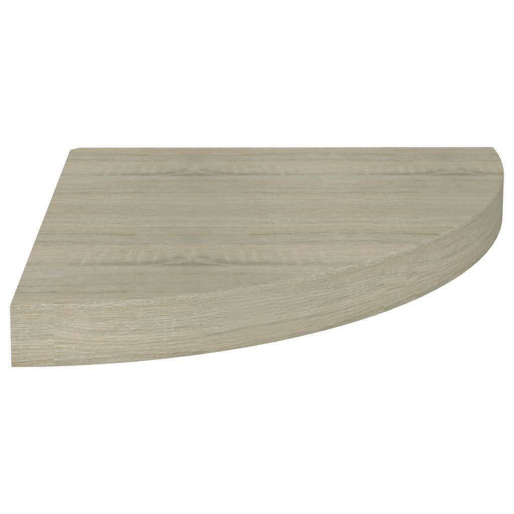vidaXL Wandregal 35 x 35 x 38 cm Eckregal Wandregal Ablage Eck-Schweberegal Eichefarben